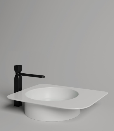 Раковина из искусственного камня S-Sense Salini ALDA 110611G 60х40 накладная цвет белый без отверстий под смеситель